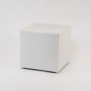 Pufa Kubik Biały Eko-skóra - elegancki chillout - rent4events.pl, rent4wedding.pl.