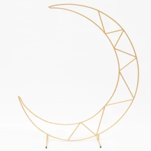 Złoty Stelaż Księżyc - złota geometria - rent4events.pl, rent4wedding.pl.