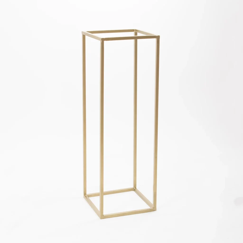 Złoty Stojak Na Kwiaty 60 cm - złota geometria - rent4events.pl, rent4wedding.pl.