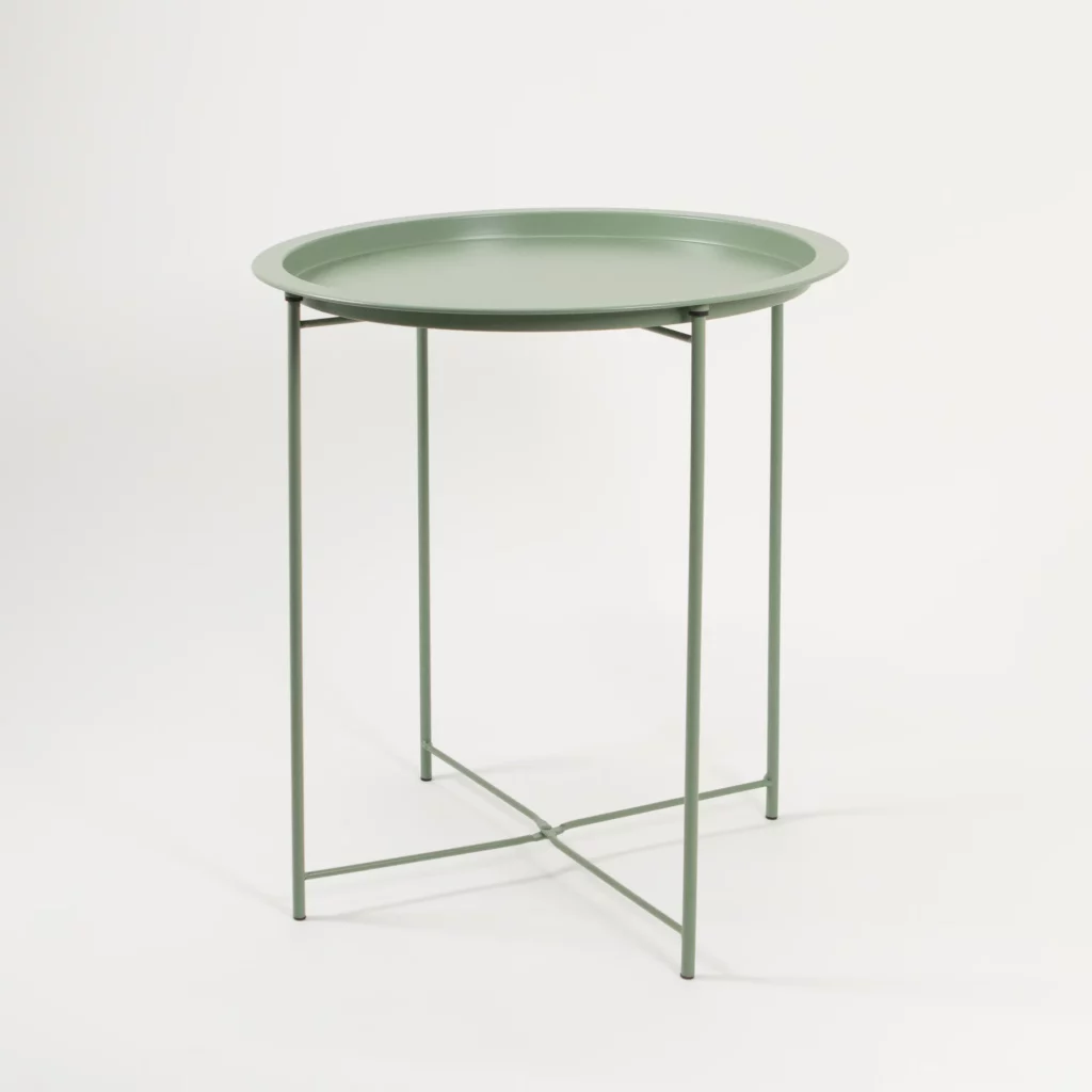 Stolik Okrągły Oliwkowy - minimalizm - rent4events.pl, rent4wedding.pl.