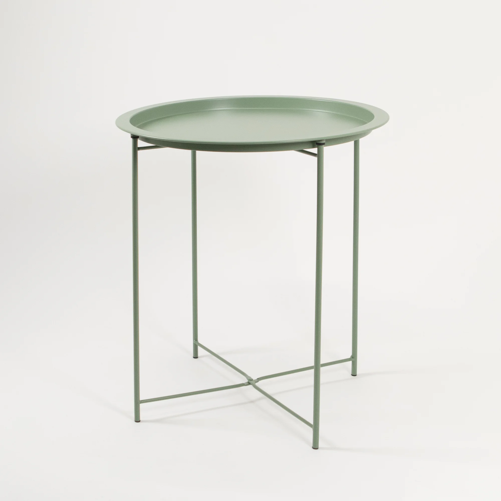 Stolik Okrągły Oliwkowy - minimalizm - rent4events.pl, rent4wedding.pl.