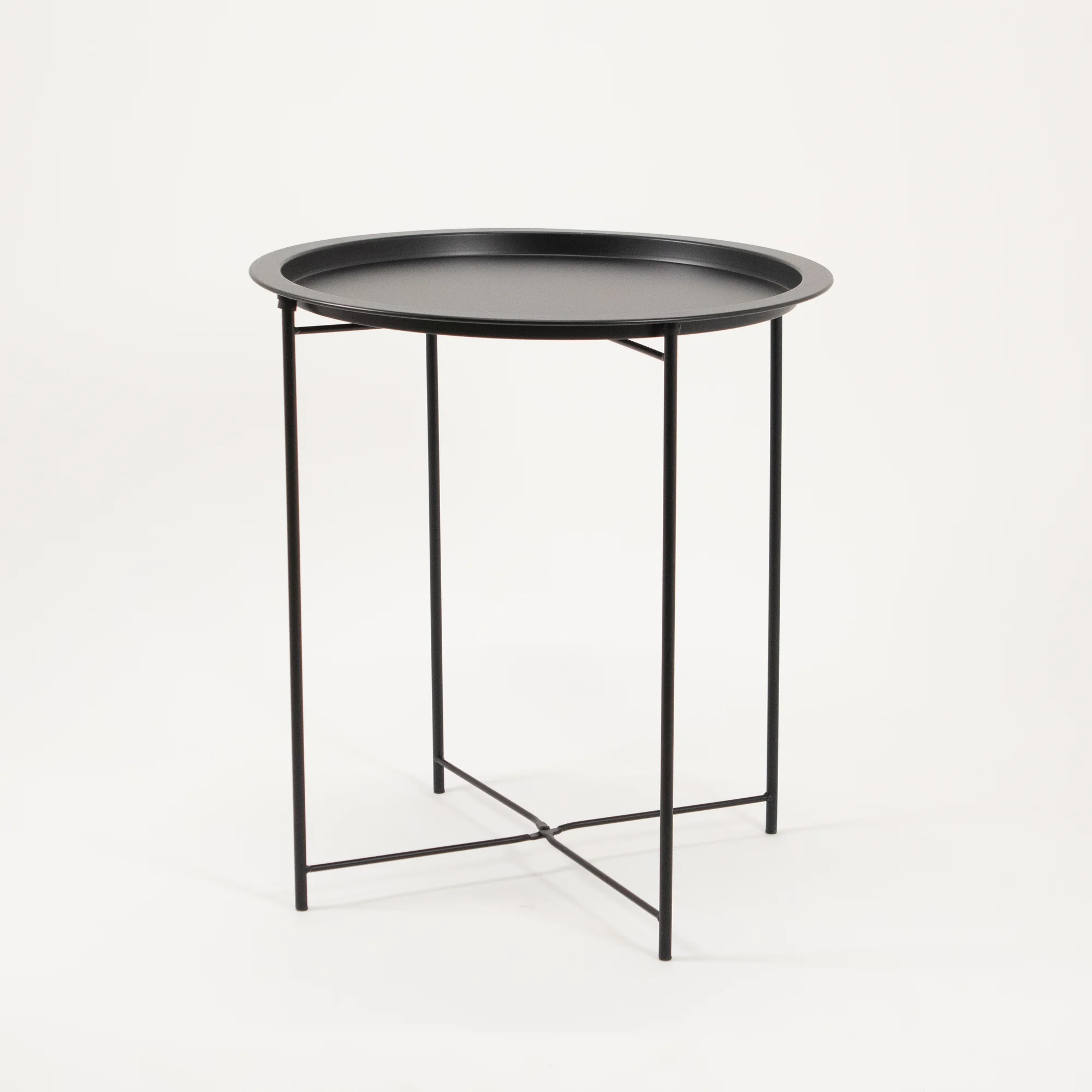 Stolik Okrągły Czarny - minimalizm - rent4events.pl, rent4wedding.pl.