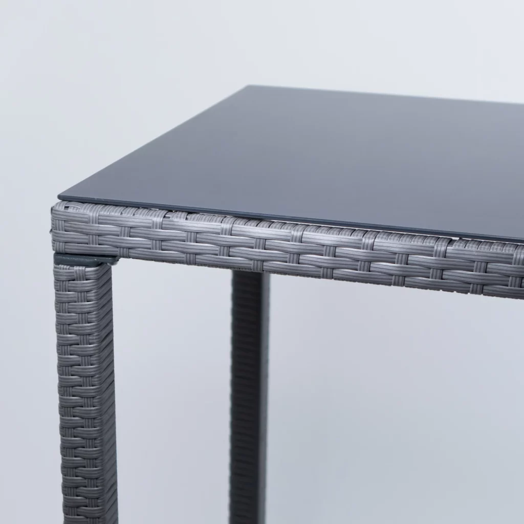 Stół Ogrodowy Barowy, detal - Garden Party - rent4events.pl, rent4wedding.pl.