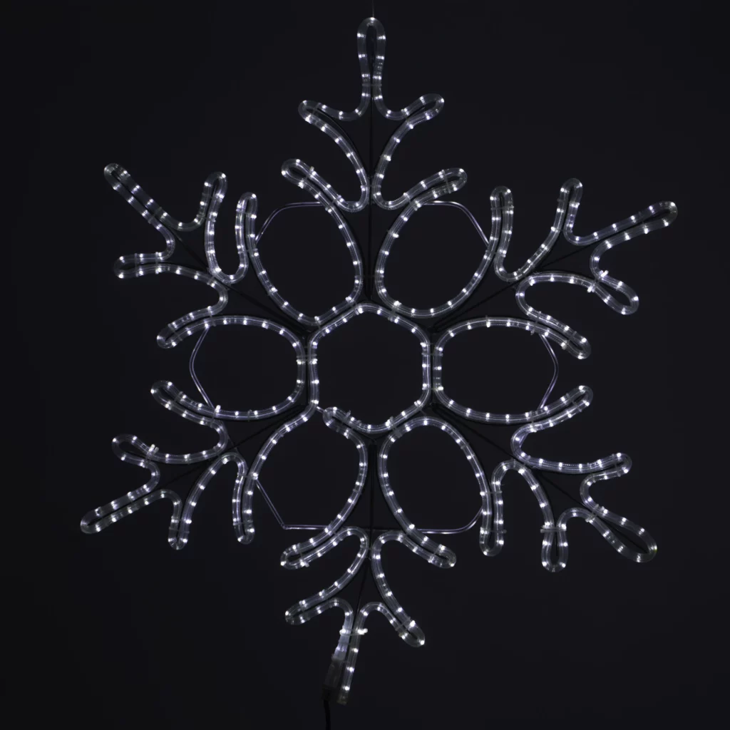 Śnieżynka LED 95 cm, zapalona - Winter Party - rent4events.pl, rent4wedding.pl.