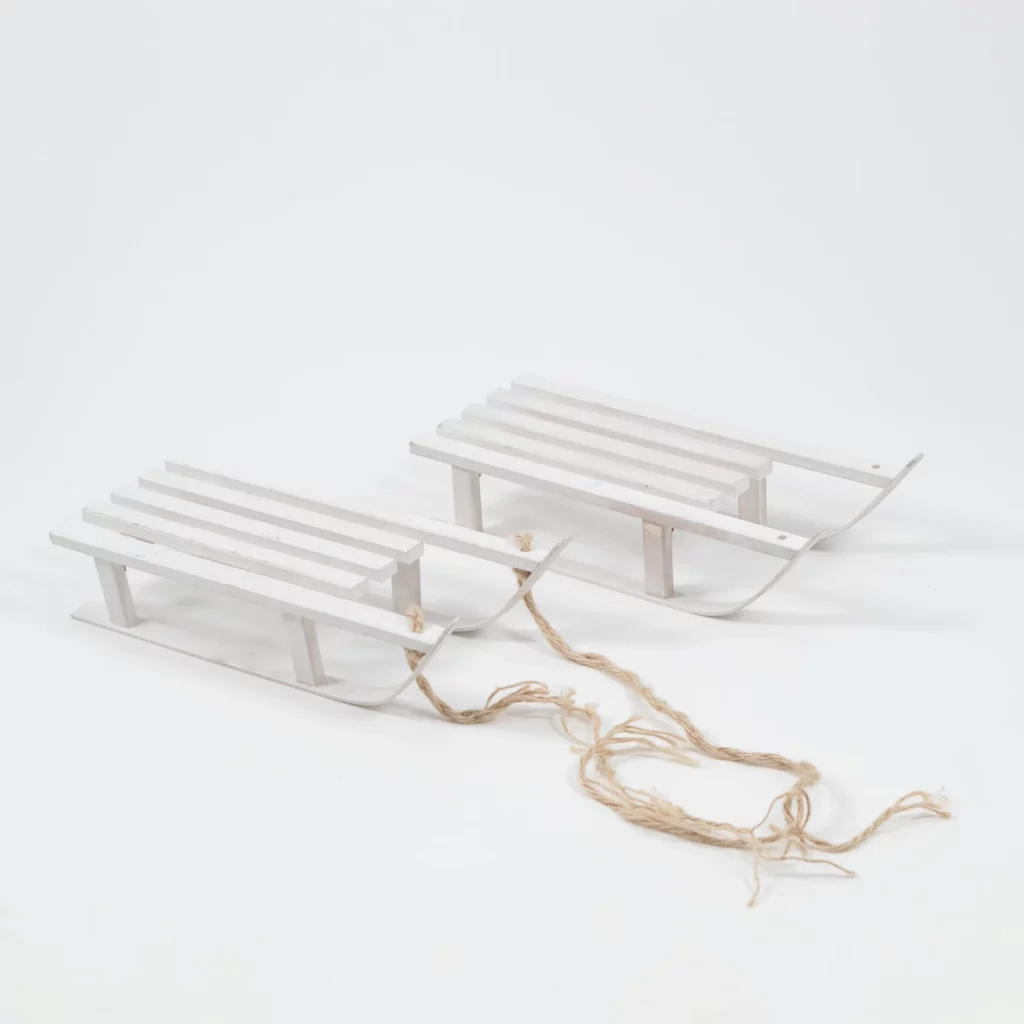 Figurki Białe Sanki - Winter Party - rent4events.pl, rent4wedding.pl.