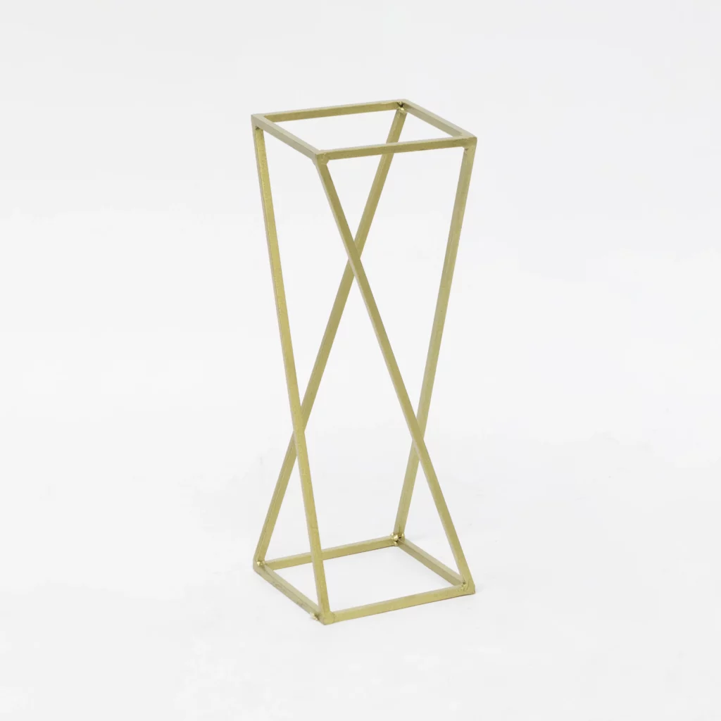 Złoty Stojak Geometryczny 57 cm - złota geometria - rent4events.pl, rent4wedding.pl.