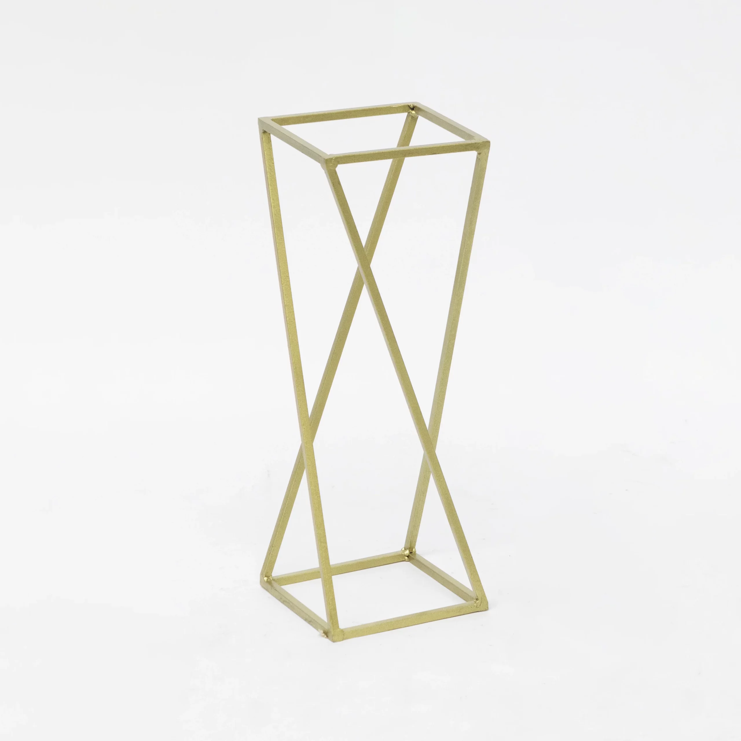 Złoty Stojak Geometryczny 57 cm - złota geometria - rent4events.pl, rent4wedding.pl.