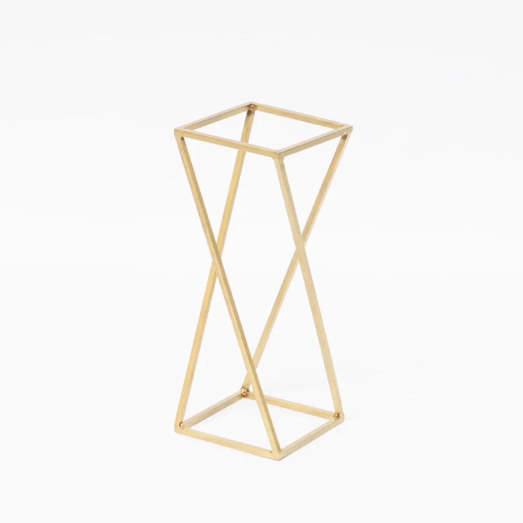 Złoty Stojak Geometryczny 50 cm - złota geometria - rent4events.pl, rent4wedding.pl.