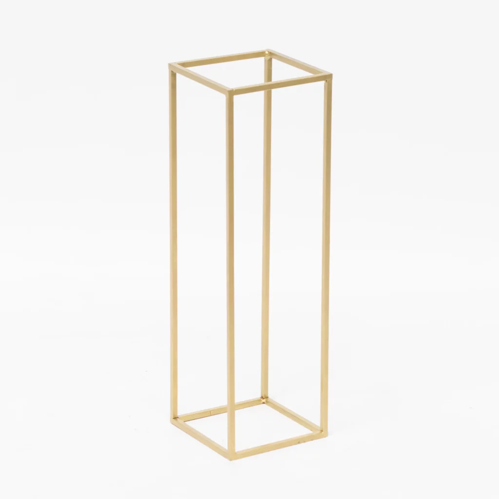 Złoty Stojak Na Kwiaty 65 cm - złota geometria - rent4events.pl, rent4wedding.pl.