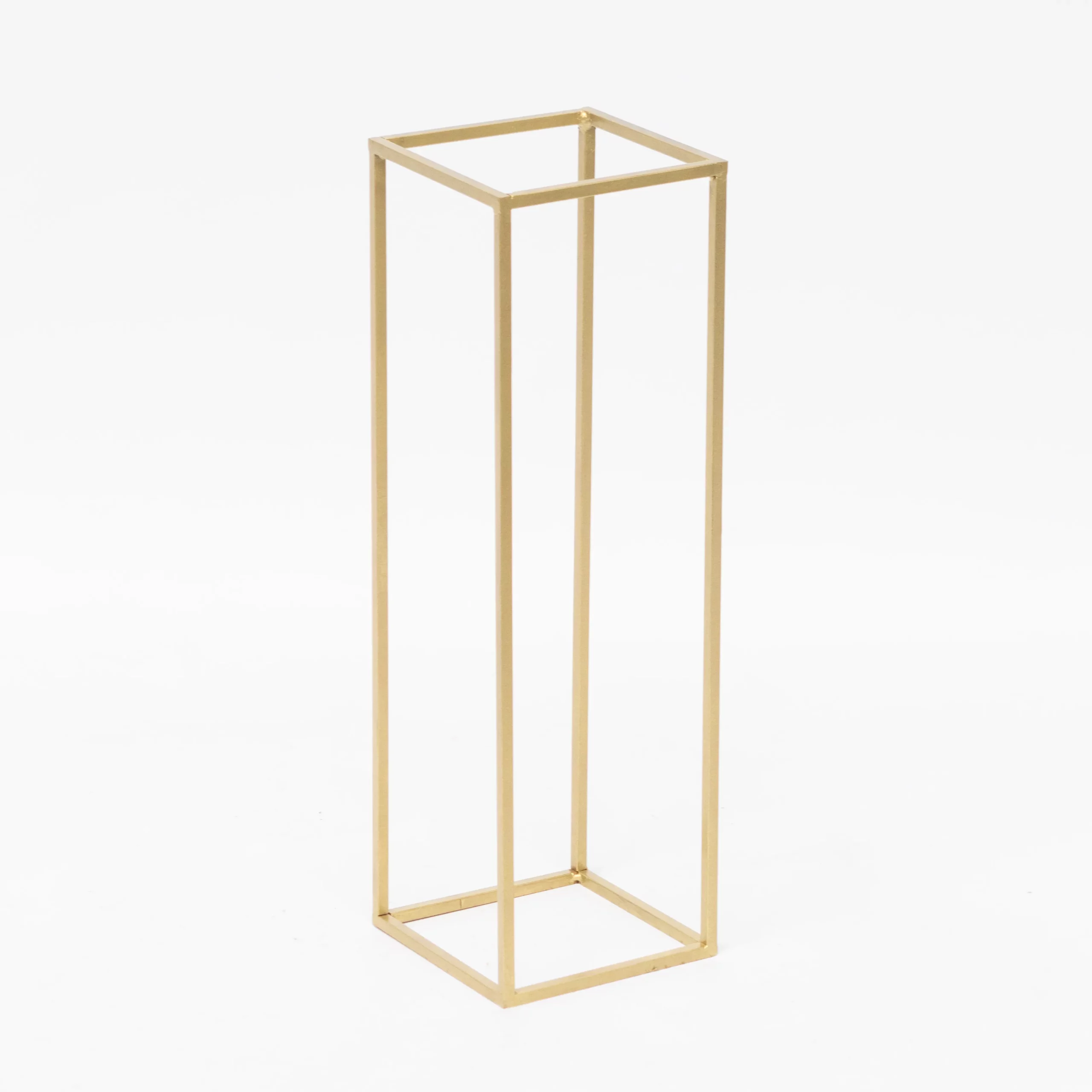 Złoty Stojak Na Kwiaty 65 cm - złota geometria - rent4events.pl, rent4wedding.pl.