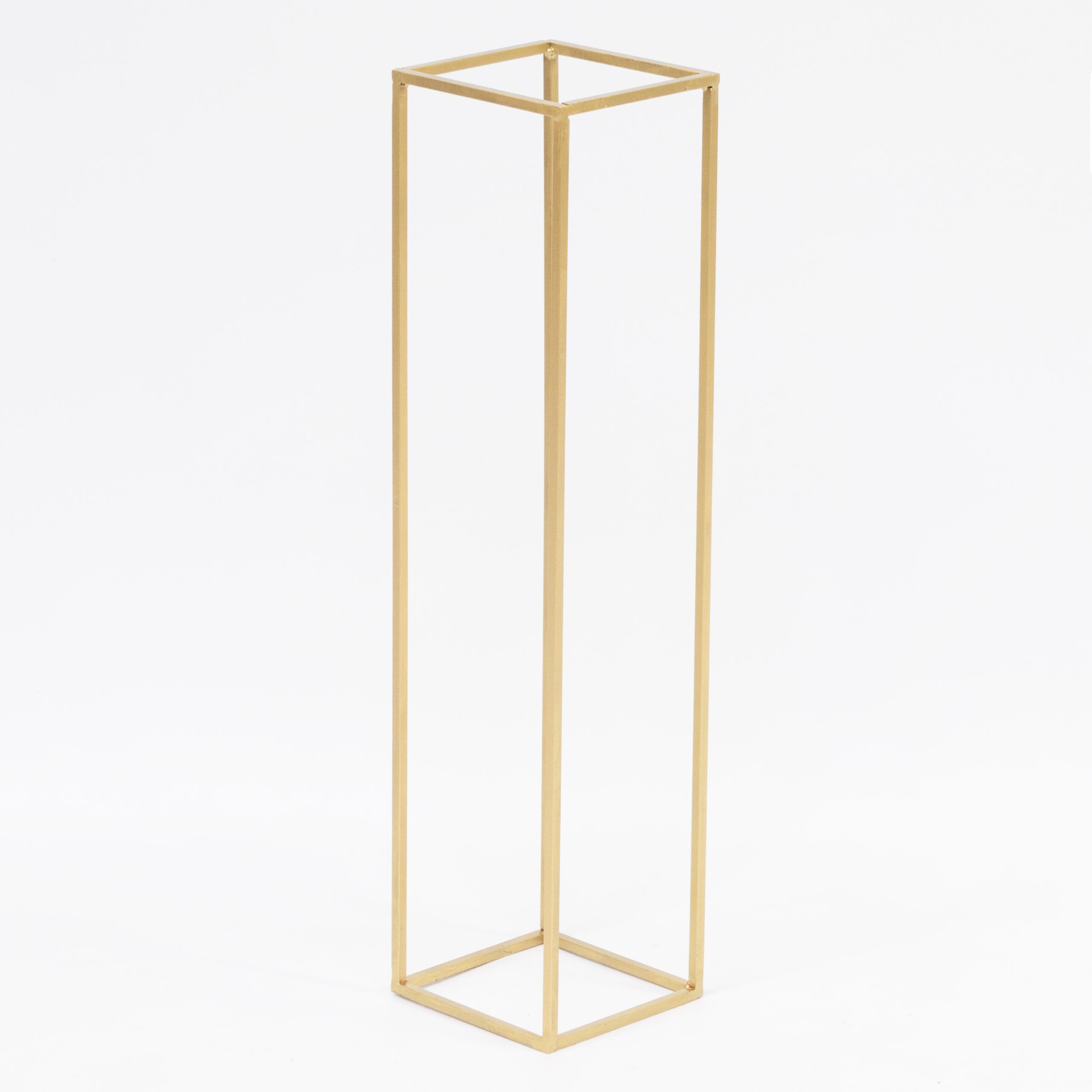 Złoty Stojak Na Kwiaty 85 cm - złota geometria - rent4events.pl, rent4wedding.pl.