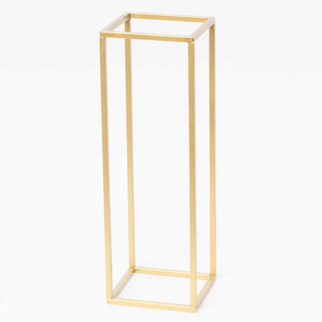 Złoty Słupek 75 cm - złota geometria - rent4events.pl, rent4wedding.pl.