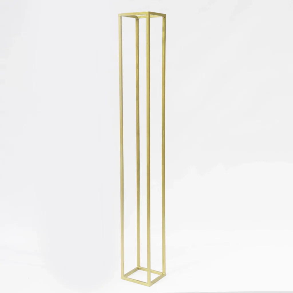 Złoty Słupek 205 cm - złota geometria - rent4events.pl, rent4wedding.pl.