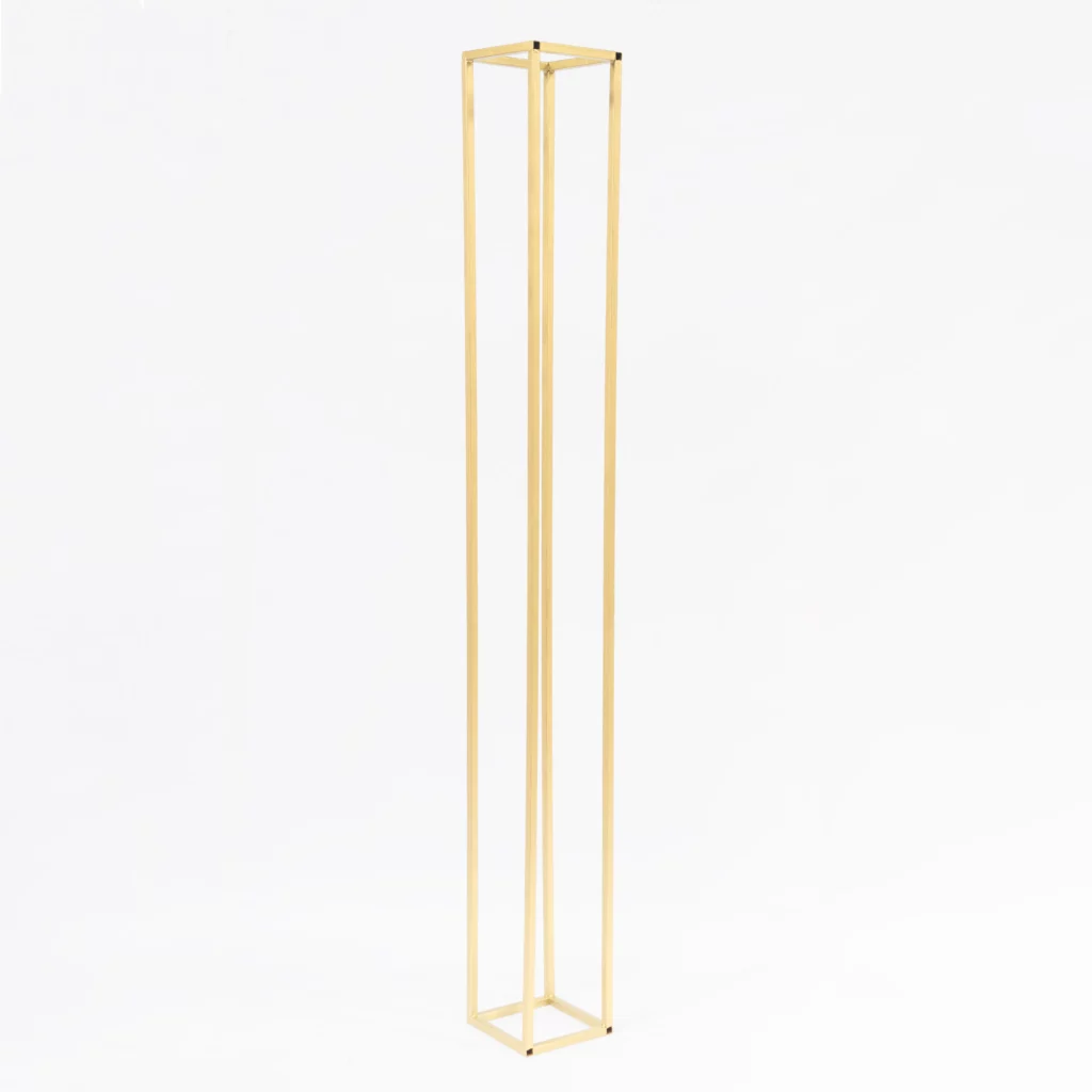 Złoty Słupek 225 cm - złota geometria - rent4events.pl, rent4wedding.pl.