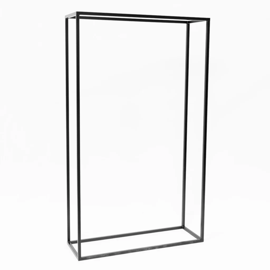 Czarny Stelaż Prostopadłościan 40 x 120 x 200 cm - czarna geometria - rent4events.pl, rent4wedding.pl.