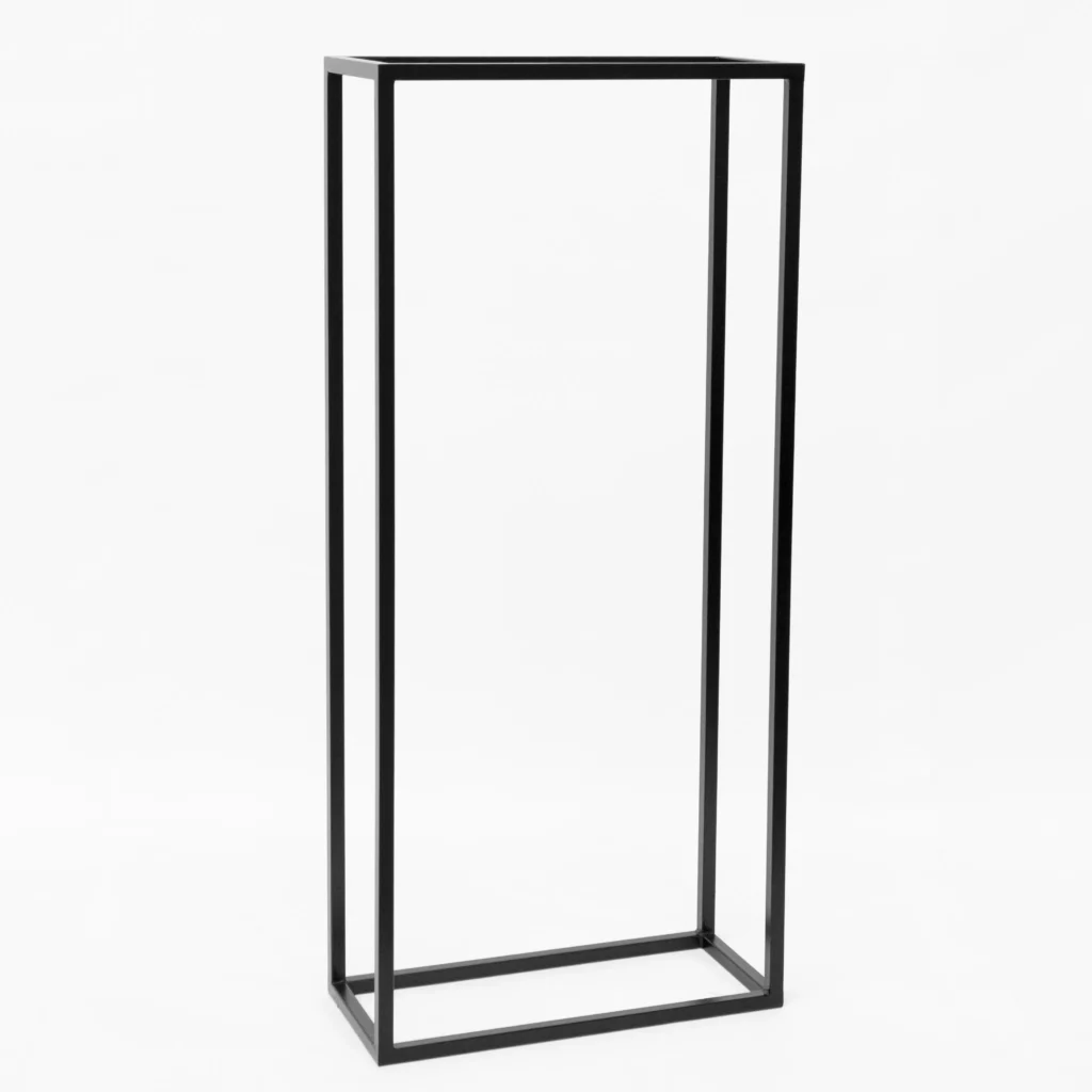 Czarny Stelaż Prostopadłościan 30 x 70 x 155 cm - czarna geometria - rent4events.pl, rent4wedding.pl.
