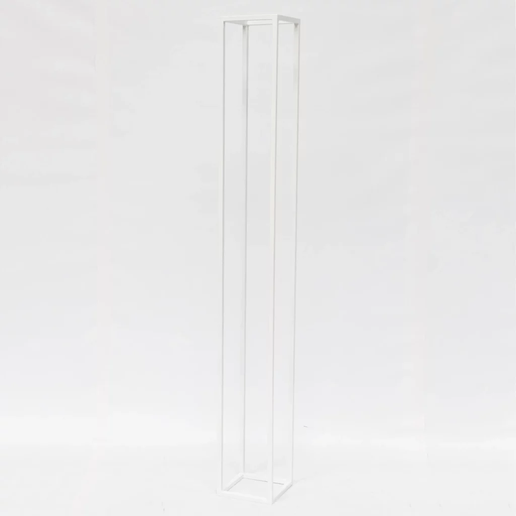 Biały Słupek 200 cm - biała geometria - rent4events.pl, rent4wedding.pl.